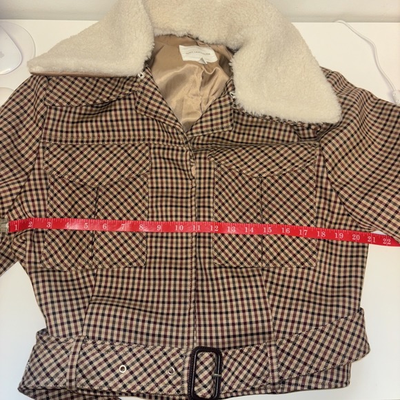 Avec Les Filles Sz XL Coat Jacket Faux Fur Teddy Sherpa Button Buckle Houndstoot - Picture 7 of 9